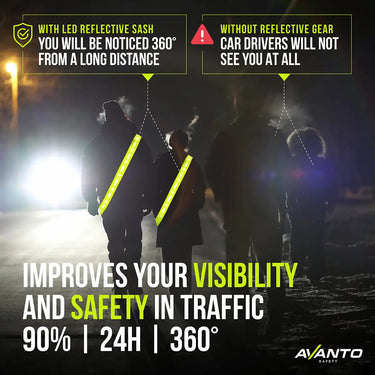 LED Reflective Sash
